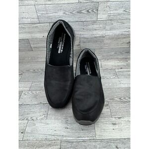 Skechers‎ Womens Black Slip On Loafers Memory Foam Relaxed Fit Shoes Size 11